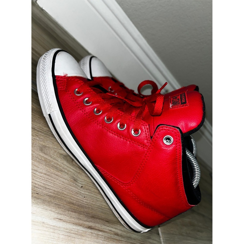Converse Chuck Taylor Mid Top Red Leather Sneakers Men's 9/Women's 11 Size